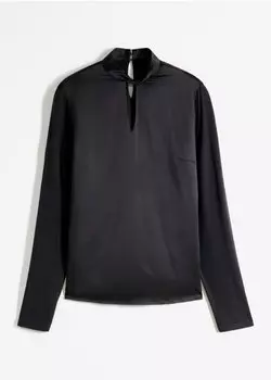 Рубашка с изюминкой Bodyflirt, черный