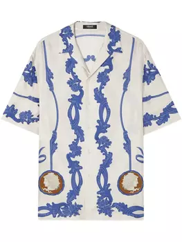 Рубашка с камеей Versace, белый