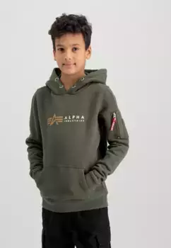 Рубашка с капюшоном Alpha Industries " Alpha Industries Kids - Толстовки Alpha Label Hoody Kids/Teens", оливковый