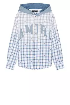 Рубашка с капюшоном Amiri, лазурный