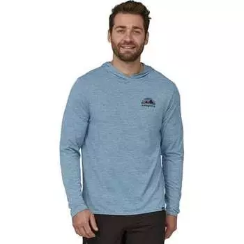 Рубашка с капюшоном и рисунком Cap Cool мужская Patagonia, цвет Skyline Stencil: Steam Blue X-Dye