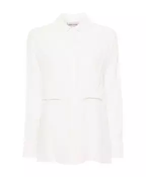 Рубашка с карманами и воротником Semicouture, белый