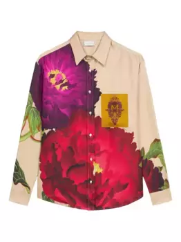 Рубашка с карманом и принтом Pierre-Louis Mascia, красный