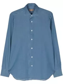 Рубашка с классическим воротником Barba, синий