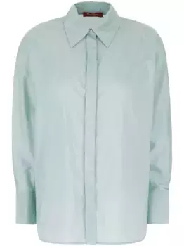 Рубашка с классическим воротником MAX MARA, синий