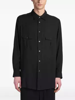 Рубашка с классическим воротником Y's, черный