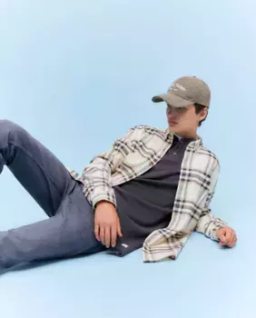 Рубашка с клетчатыми рукавами Green Coast, цвет Crudo