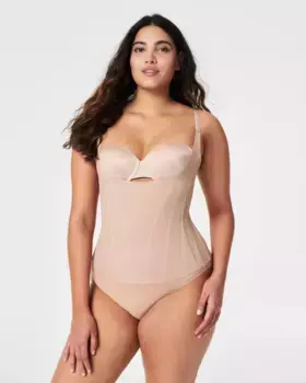 Рубашка с компрессией на грудь Spanx, коричневый