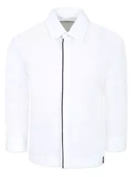 Рубашка с контрастной отделкой Calvin Klein Kids, белый