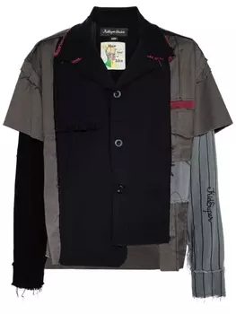 Рубашка с контрастной отделкой KidSuper, синий