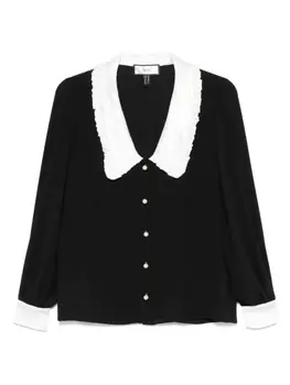 Рубашка с контрастной отделкой NISSA, черный