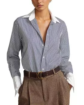 Рубашка с контрастной отделкой Polo Ralph Lauren, синий