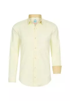 Рубашка с контрастным внутренним воротником RUSTY NEAL, желтый