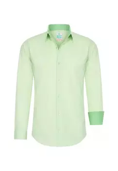 Рубашка с контрастным внутренним воротником RUSTY NEAL, зеленый