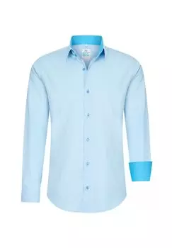 Рубашка с контрастным внутренним воротником RUSTY NEAL, синий