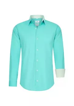 Рубашка с контрастным внутренним воротником RUSTY NEAL, синий