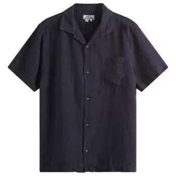 Рубашка с коротким рукавом A.P.C. X Jjjjound Linen Vacation Shirt, цвет Dark Navy