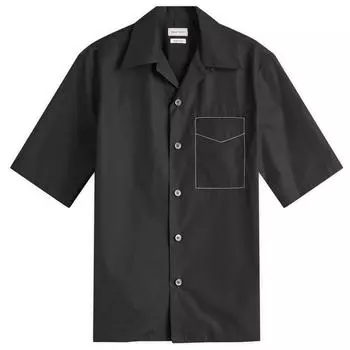 Рубашка с коротким рукавом Alexander Mcqueen Contrast Stitch Short Sleeve Shirt, черный