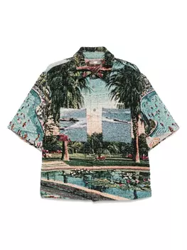 Рубашка с коротким рукавом AMIRI, синий