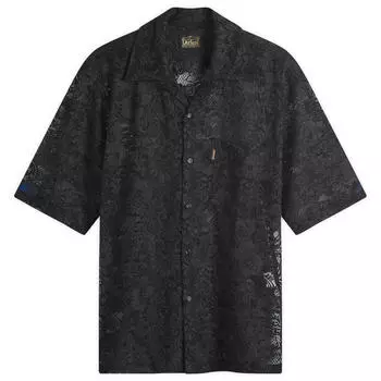 Рубашка с коротким рукавом Aries Hawaiian Lace Vacation Shirt, черный