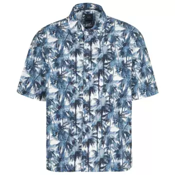 Рубашка с коротким рукавом Armani Exchange XM001240_AF14869, синий