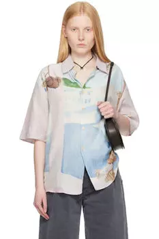 Рубашка с коротким рукавом Blue & Pink Beyond OUR LEGACY