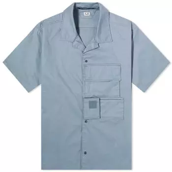Рубашка с коротким рукавом C.P. Company Metropolis Gabardine S/S Shirt, цвет Turbulence