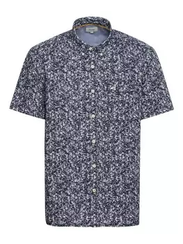 Рубашка с коротким рукавом Camel Active aus reiner Baumwolle, темно-синий