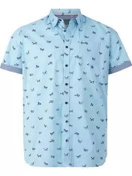 Рубашка с коротким рукавом Charles Colby DUKE MAOLNE, цвет blau bedruckt