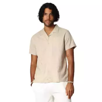 Рубашка с коротким рукавом Deeluxe Tampa, бежевый