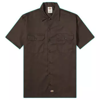 Рубашка с коротким рукавом Dickies Short Sleeve Work Shirt, цвет Dark Brown