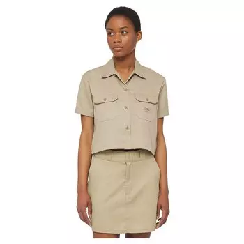 Рубашка с коротким рукавом Dickies Work Cropped, бежевый