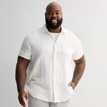Рубашка с коротким рукавом для больших и высоких Sonoma Goods For Life, белый