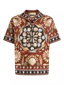Рубашка с коротким рукавом DOLCE & GABBANA, коричневый