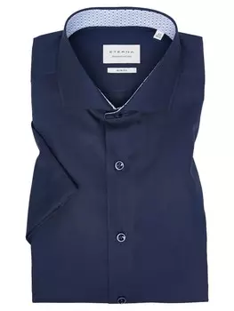 Рубашка с коротким рукавом Eterna, темно-синий