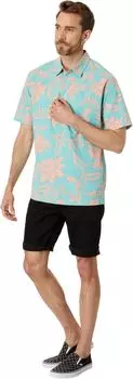 Рубашка с коротким рукавом Every Weekend Quiksilver, цвет Blue Turquoise Every Weekend