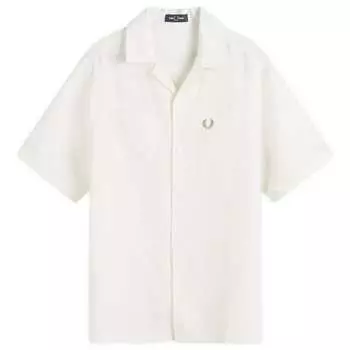 Рубашка с коротким рукавом Fred Perry Linen Vacation Shirt, экрю