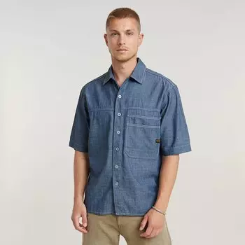 Рубашка с коротким рукавом G-Star Double Pocket, синий
