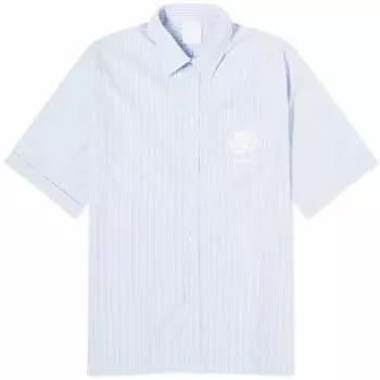 Рубашка с коротким рукавом Givenchy Crest Logo Stripe Short Sleeve Shirt, цвет Light Blue