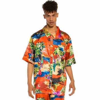 Рубашка с коротким рукавом Grimey Ocean Gateways Button Up, Разноцветный