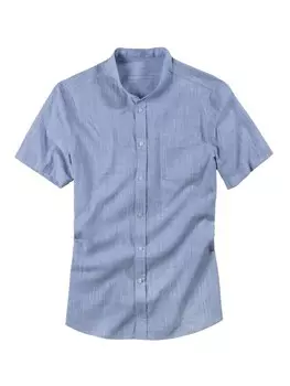 Рубашка с коротким рукавом HIS, синий