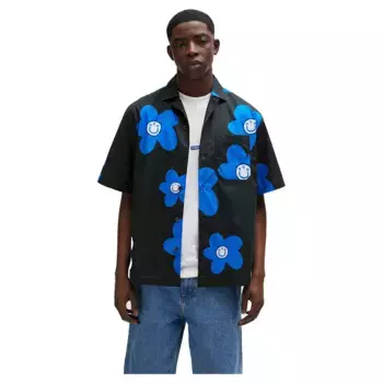 Рубашка с коротким рукавом HUGO Eligino 01 BLUE, черный