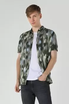 Рубашка с коротким рукавом и абстрактным узором Colin'S, зеленый