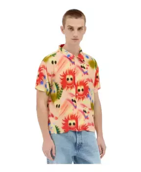 Рубашка с коротким рукавом и графическим принтом Brain Dead, мультиколор