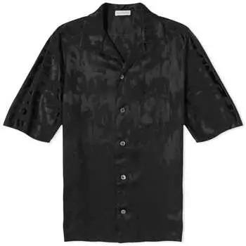 Рубашка с коротким рукавом и логотипом Alexander McQueen в стиле граффити, черный