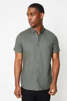 Рубашка с коротким рукавом и принтом Ditsy Burton, хаки