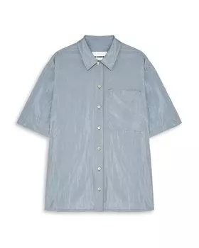 Рубашка с коротким рукавом и пуговицами спереди Jil Sander, синий