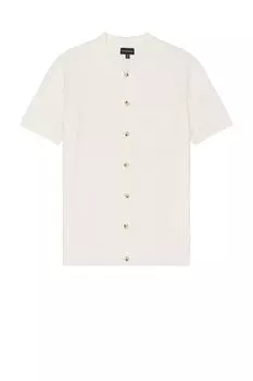 Рубашка с коротким рукавом и застежкой на пуговицы Club Monaco, белый