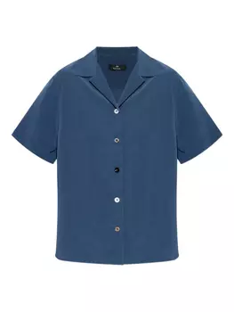 Рубашка с коротким рукавом и застежкой на пуговицы PS Paul Smith, синий