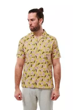 Рубашка с коротким рукавом из смеси хлопка «NosiBotanical Passport» Craghoppers, бежевый